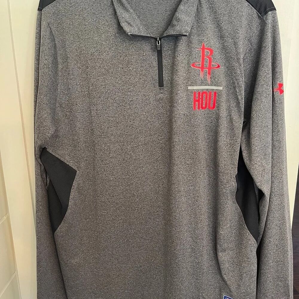Under Armor Houston Rockets 3/4 zip pullover grey XXL NWT